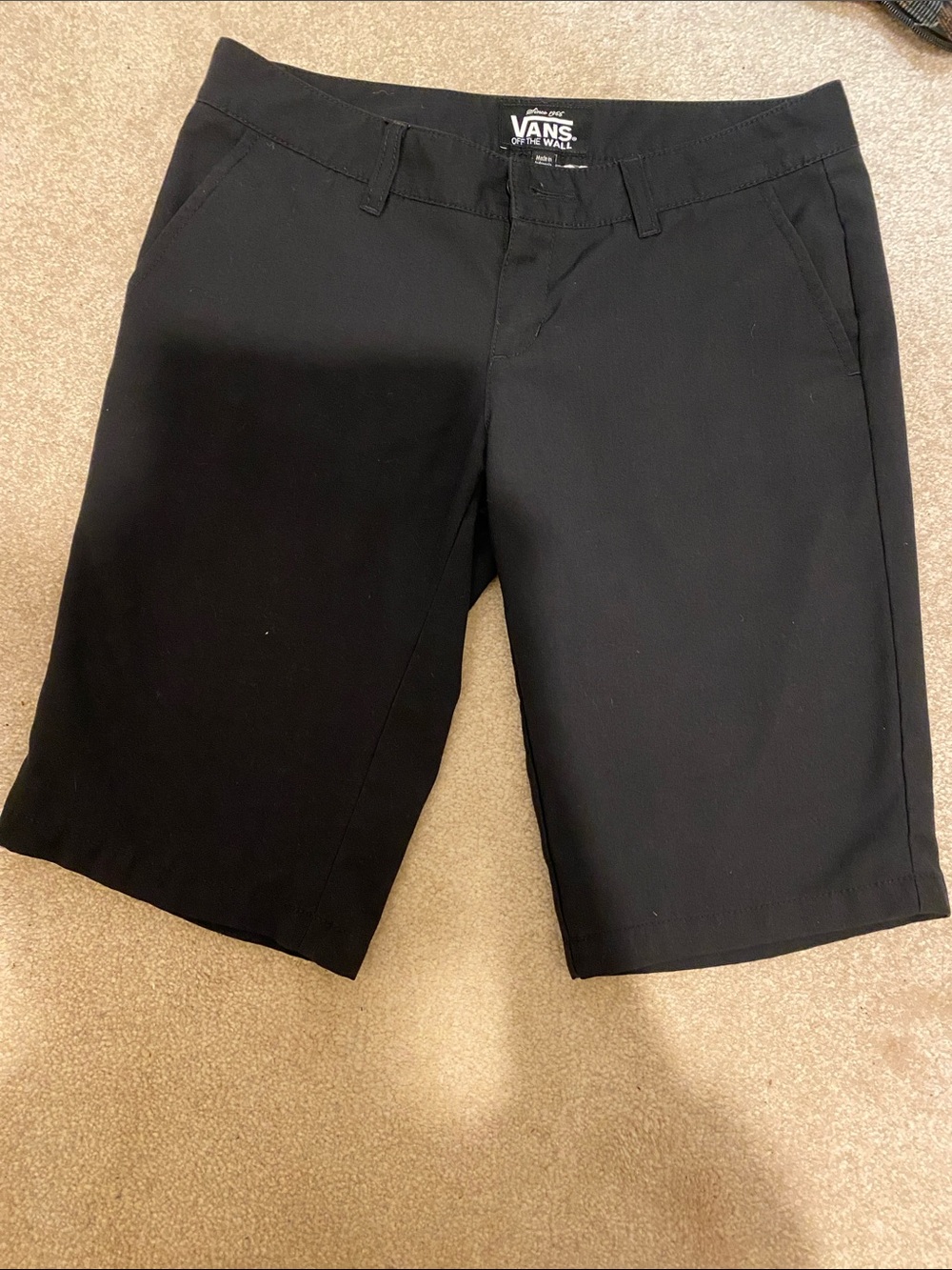 Vans Men's Black Flat Front Shorts